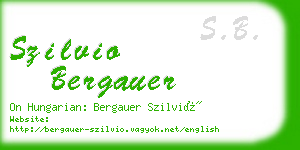 szilvio bergauer business card